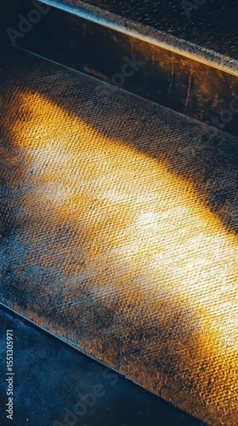 Obraz Golden Light on Dark Steps