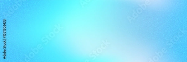 Fototapeta Gradation of clear blue sky and small clouds as seamless bg with gradient mesh and noise texture. Abstract blurred vector illustration. Ombre watercolor background with grainy pattern