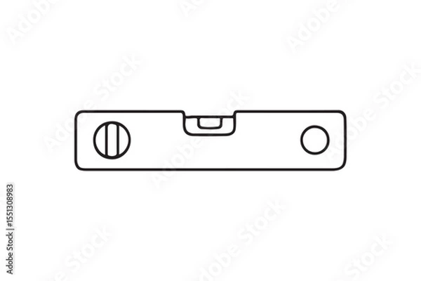 Fototapeta Spirit Level continuous one line drawing minimalism design