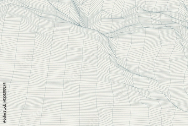 Fototapeta Background from geometric waves vector background showing abstract peaks and valleys with linear contours