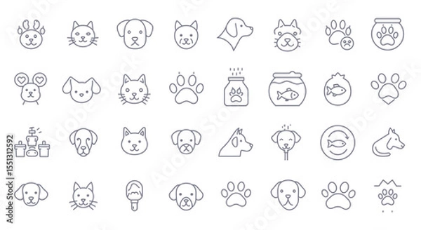 Fototapeta A playful collection of hand-drawn vector alphabet with cartoon animal characters perfect for a seamless baby pattern design or fun child illustration set