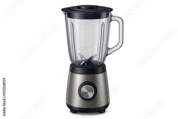 Obraz Empty blender standing on transparent background, ready for mixing