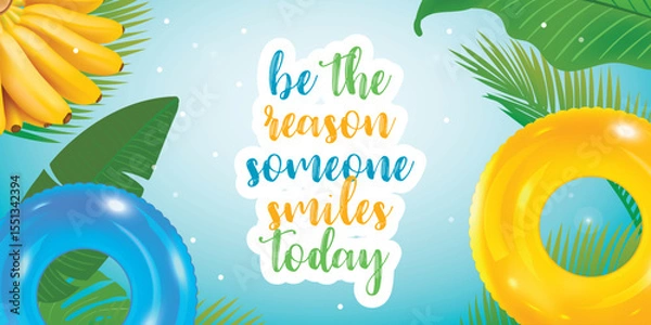 Fototapeta Hello Summer Vector Background Template Design