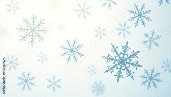 Fototapeta seamless pattern with snowflakes