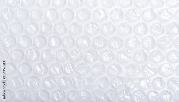 Obraz Closeup View Of White Bubble Wrap Packaging Material