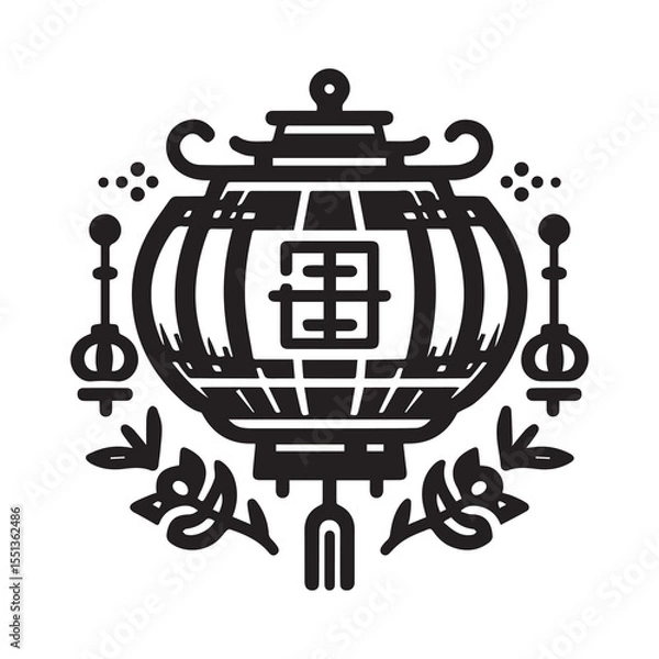 Fototapeta Chinese lantern icon