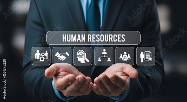 Fototapeta Human Resources Digital Interface