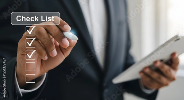 Fototapeta Digital Checklist Management System