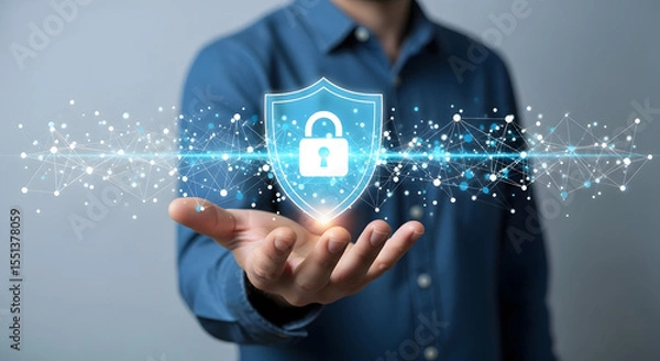Fototapeta Cybersecurity Protection with Advanced Technology