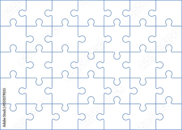 Fototapeta Free vector illustration of jigsaw puzzle icon