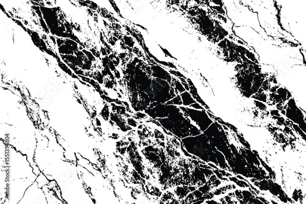 Obraz Abstract monochrome image showing a high contrast pattern of black and white shapes and lines grunge.