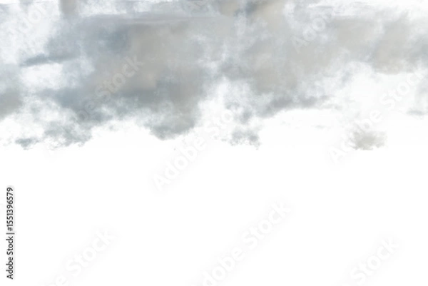 Fototapeta panoramic shot captures a hazy, overcast sky above a dark, silhouetted landscape.  The sky shows subtle variations in cloud density and a hint of muted color. The bottom of the image is a solid