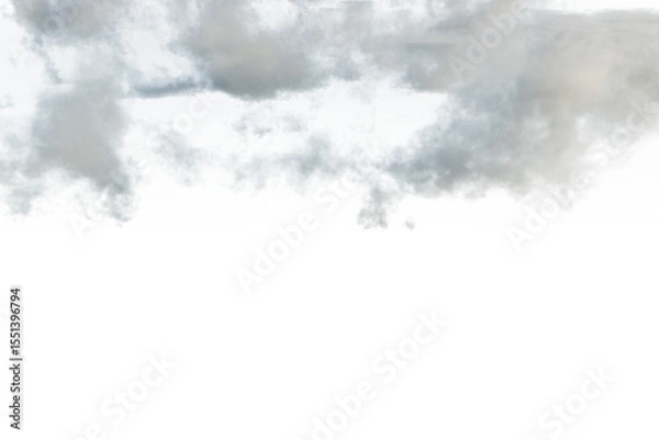 Fototapeta light-blue sky with thin, wispy clouds above a dark. Slight color variations suggest distant structures or features partially obscured by atmospheric conditions