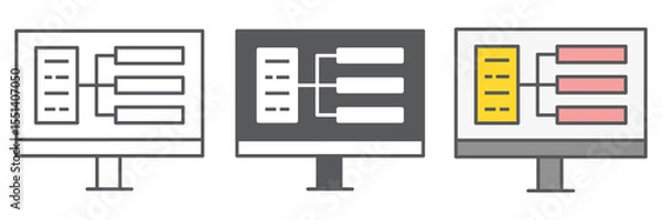 Fototapeta UX design icon collection, design and graphic, UI design sign vector set graphics, editable stroke linear icon, eps 10