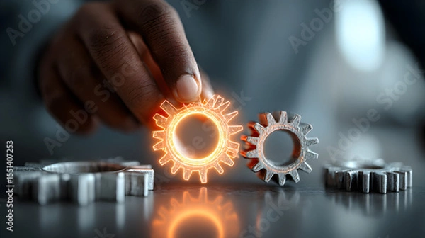 Fototapeta Dynamic business environment illustrating the concept of business agility with visual symbols of company transformation, rapid adaptation, and increased operational efficiency in response to32734241 1
