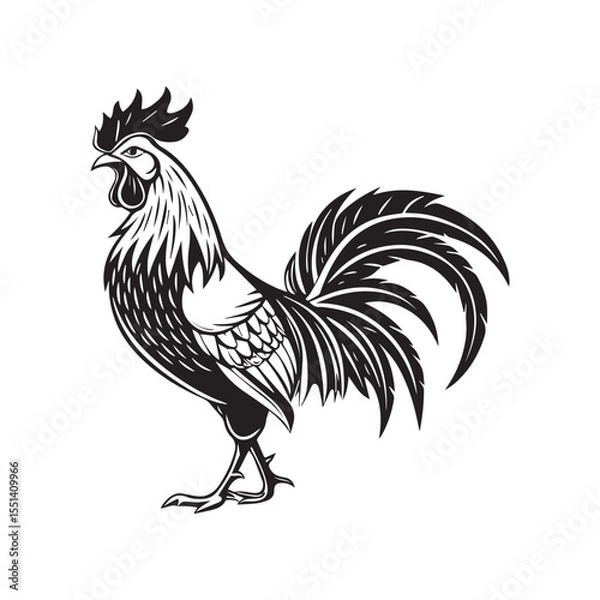 Obraz rooster vector illustration