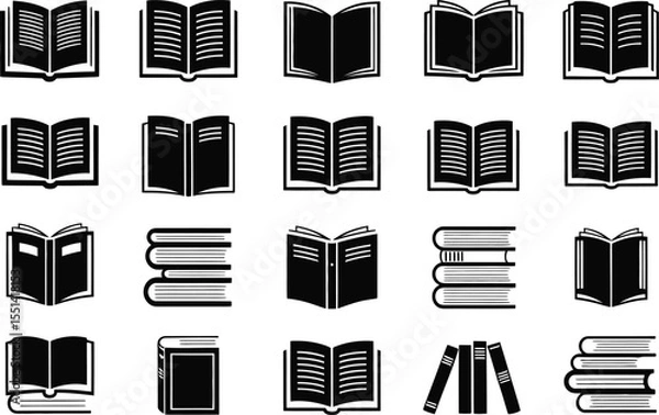 Fototapeta set of books
