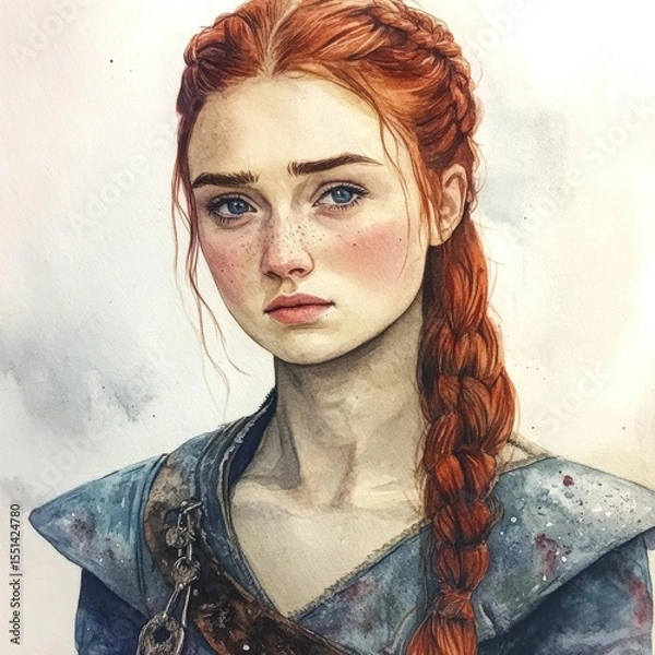 Fototapeta A drawing of the character history style