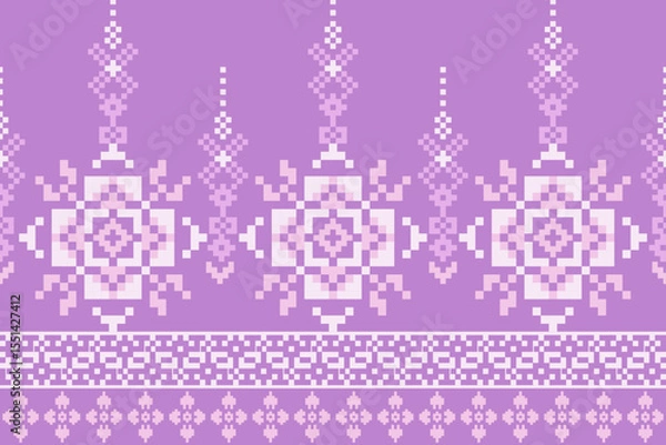 Obraz Geometric Pixelated Ethnic Textile Art