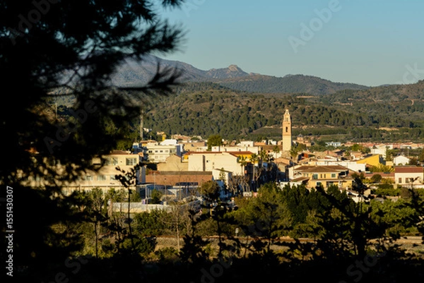 Fototapeta VISTA DE LA POBLACIÓN DE ALGIMIA DE ALFARA. VALENCIA. ESPAÑA