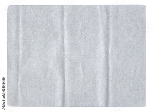 Obraz White adhesive glued paper sticker label with transparent background cut out design element