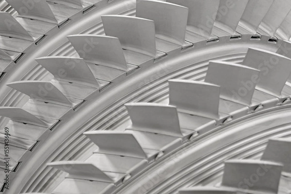 Fototapeta Group of turbine blades