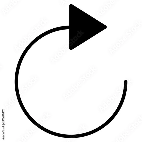 Fototapeta redo, forward button icon vector