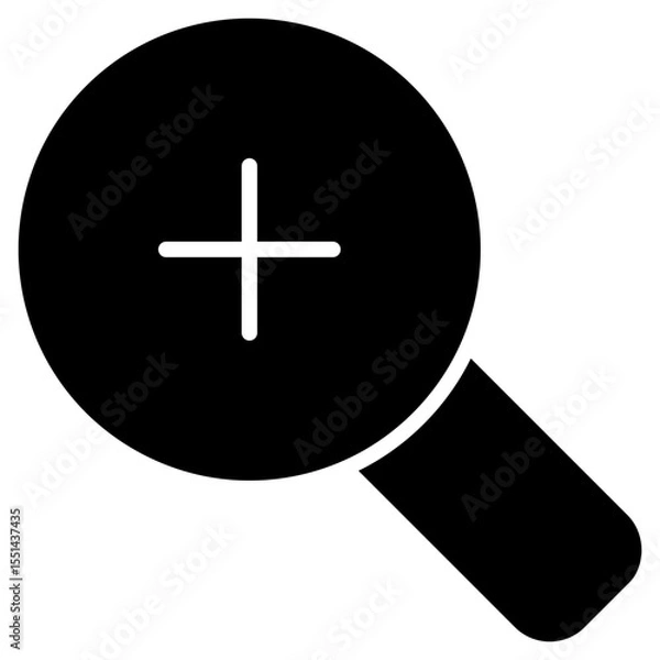 Fototapeta zoom in button icon vector