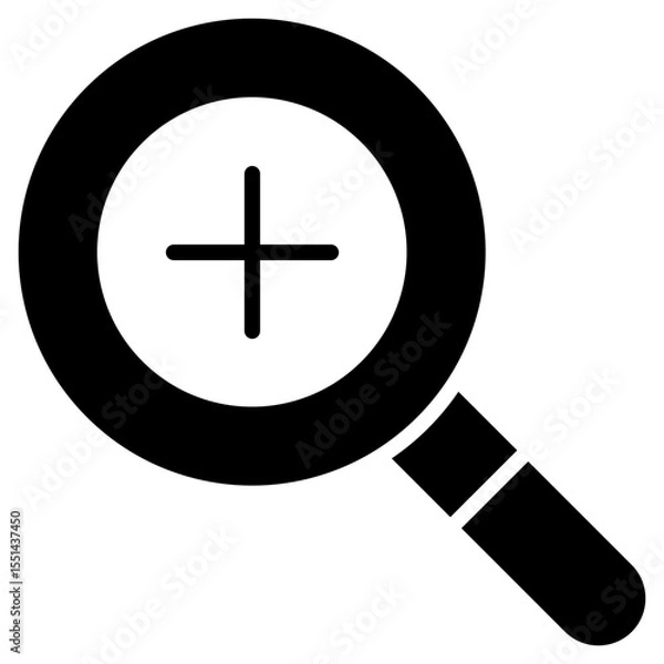 Fototapeta zoom in button icon vector