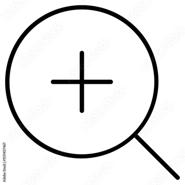 Fototapeta zoom in button icon vector