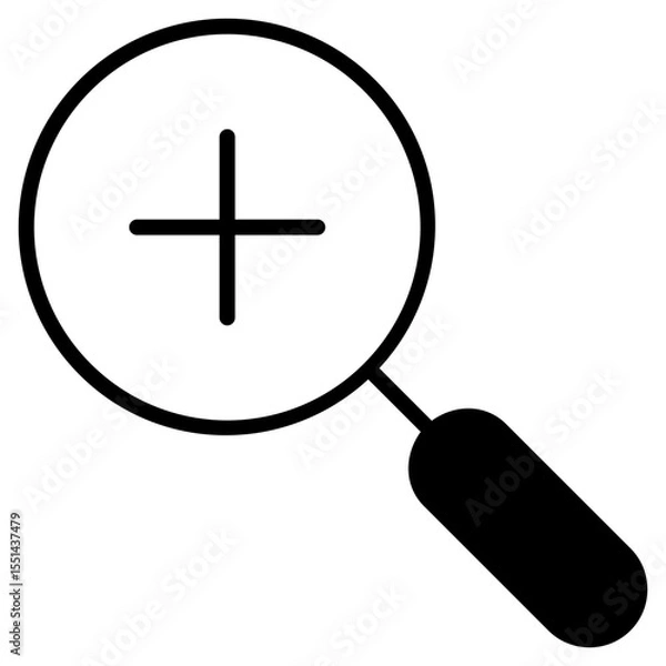 Fototapeta zoom in button icon vector