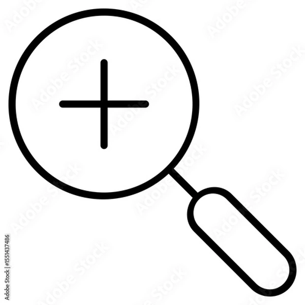 Fototapeta zoom in button icon vector