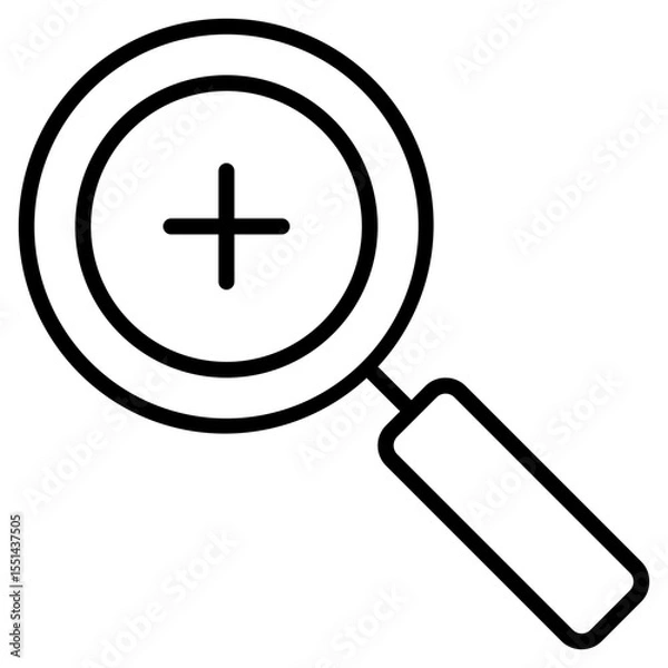 Fototapeta zoom in button icon vector