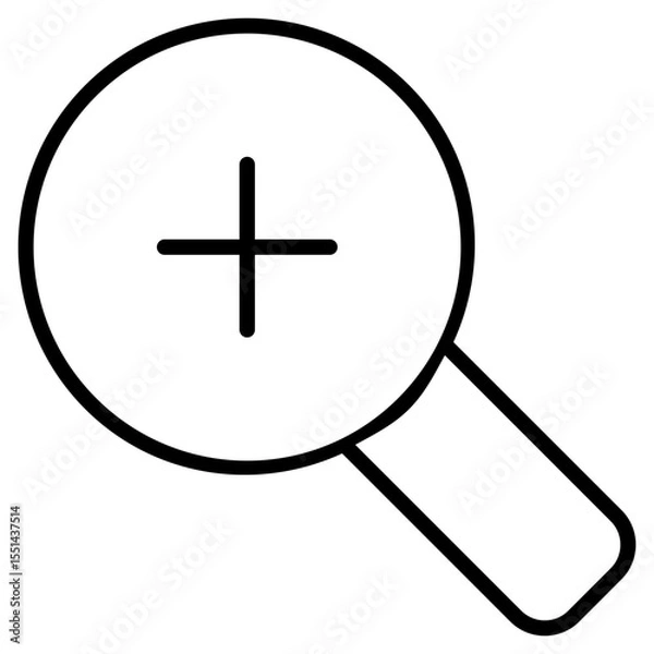 Fototapeta zoom in button icon vector