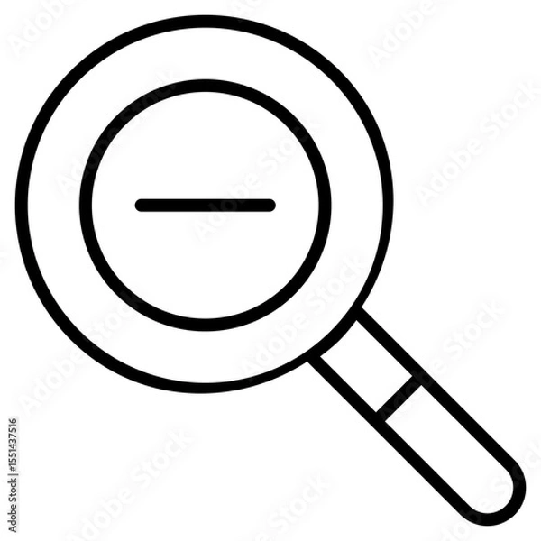 Fototapeta zoom out button icon vector