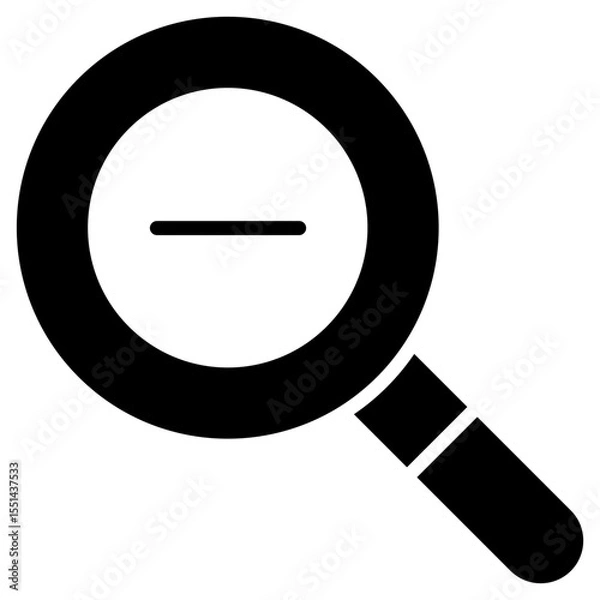 Fototapeta zoom out button icon vector