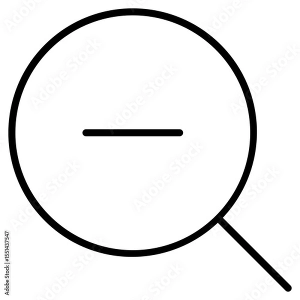 Fototapeta zoom out button icon vector