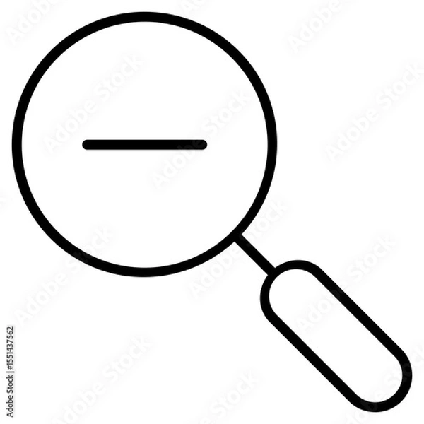 Fototapeta zoom out button icon vector