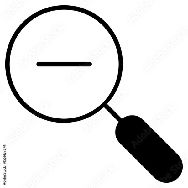 Fototapeta zoom out button icon vector