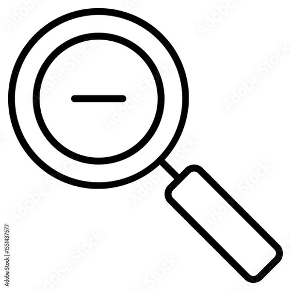 Fototapeta zoom out button icon vector