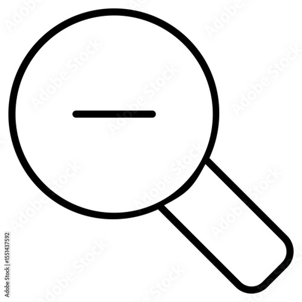 Fototapeta zoom out button icon vector