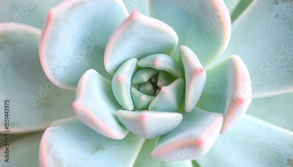 Obraz Close up green succulent rosette center high resolution photo