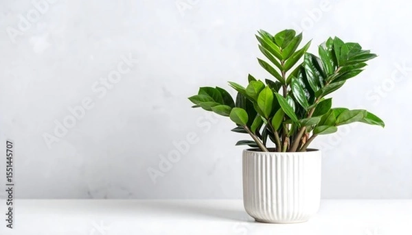 Obraz Indoor plants in sunlight white background high resolution photo