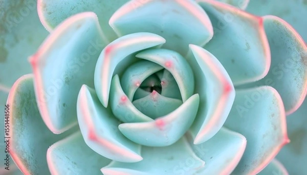 Obraz Spiral succulent growth pattern top view high resolution photo