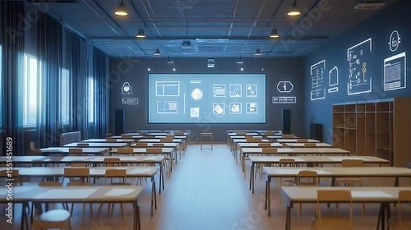 Obraz Modern Classroom: Innovative Learning Space