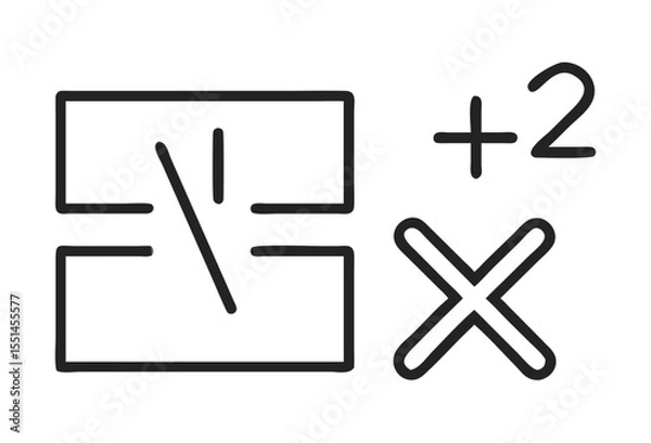 Fototapeta Abstract mathematical symbols representing equations and operations.