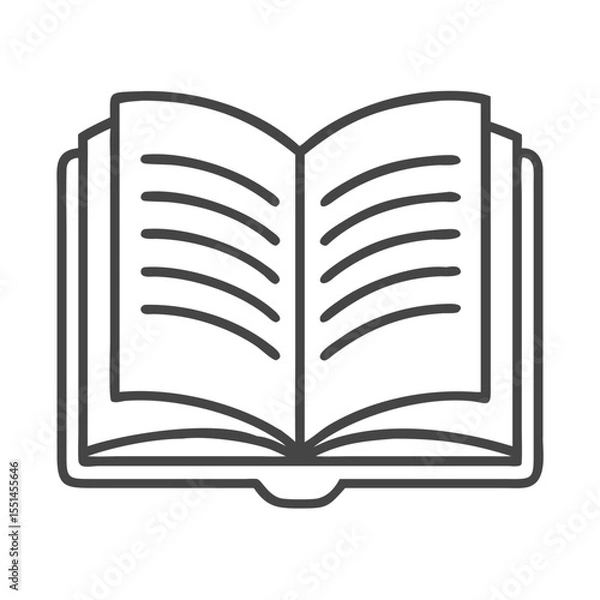 Fototapeta An open book with blank pages, symbolizing knowledge and education.