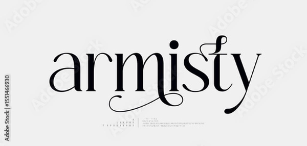 Obraz Luxury elegant alphabet letters logo font and number. Classic Modern Serif Lettering Minimal Fashion. Typography decoration fonts for, wedding, logos. vector illustration