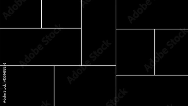 Obraz Vector empty photo frame. Collage template for 10 pictures. Frames for memory.