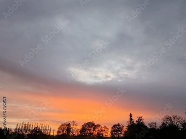 Obraz sunset in the mountains